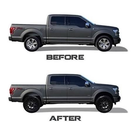 ford f150 bilstein rear shock absorbers installed on a truck