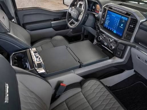 F-150 center console workspace with plenty of space for key programming