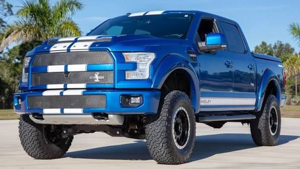 A high-performance supercharged Ford F-150 Shelby model