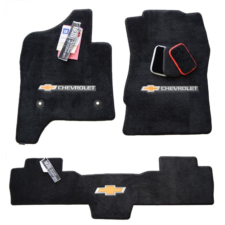 Chevy Silverado center cabin floor mat and interior wiring setup