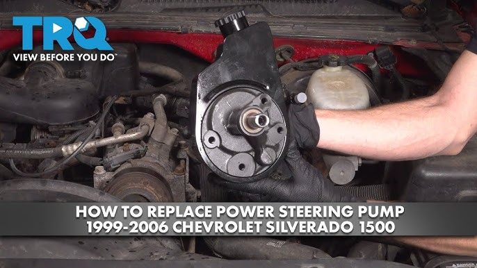 Chevy Silverado power steering pump and reservoir setup