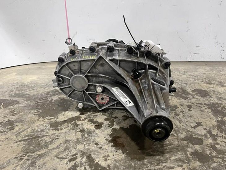 Chevy Silverado transfer case assembly underneath chassis