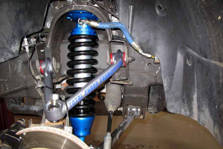 Chevy Silverado upper control arm and ball joint assembly