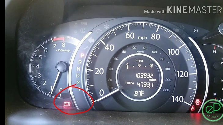 Conducting a battery load test on a Honda CRV using safety gear