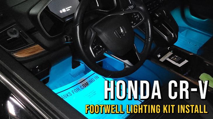 Honda CR-V custom interior LED ambient footwell lighting