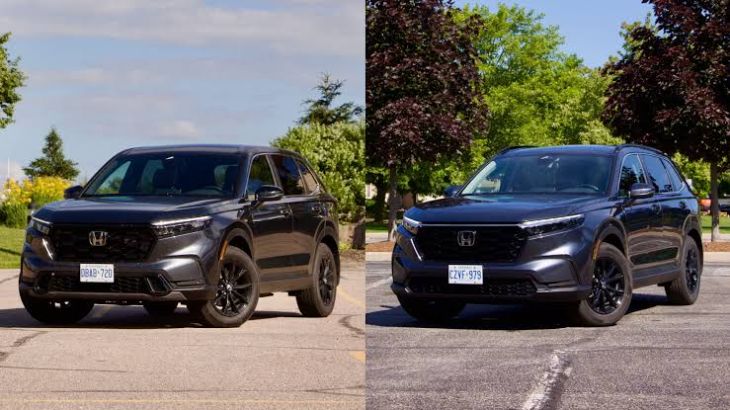 A mechanical layout comparing the honda crv hybrid vs gas powertrain