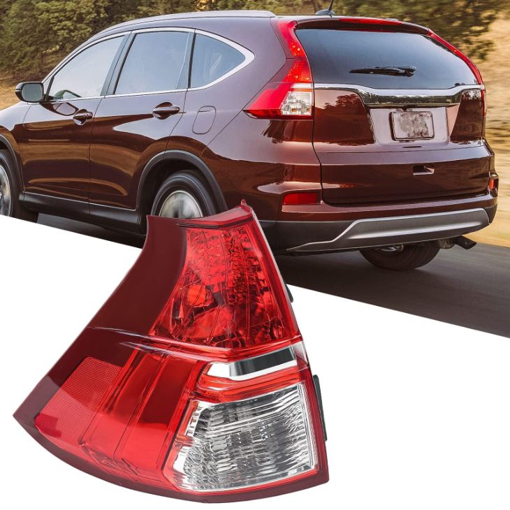 Honda CR-V tail light replacement detailing electrical connectors and safety systems
