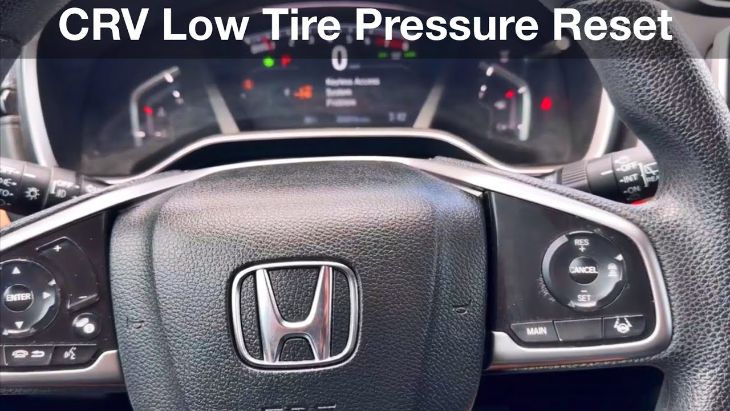 Hands inflating a Honda CR-V tire to fix the TPMS system