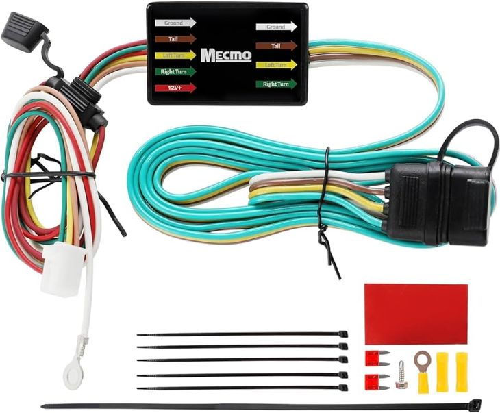 Honda CR-V Trailer Wiring Harness installation process inside the trunk area