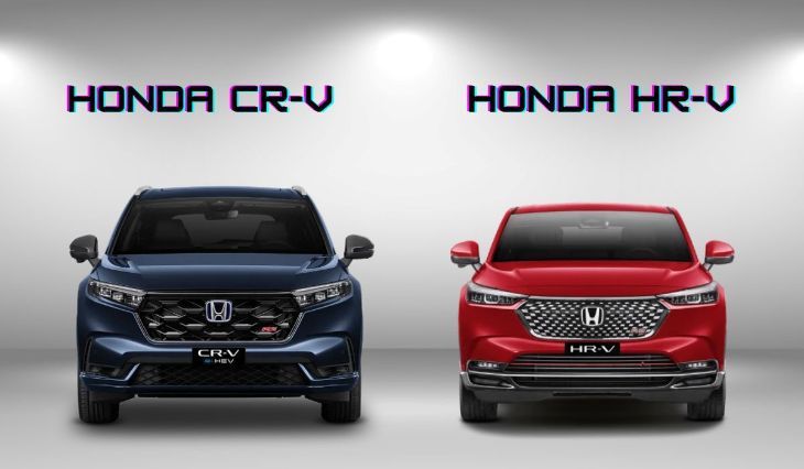 Honda Accord and CR-V parked side by side comparing front fascia styling