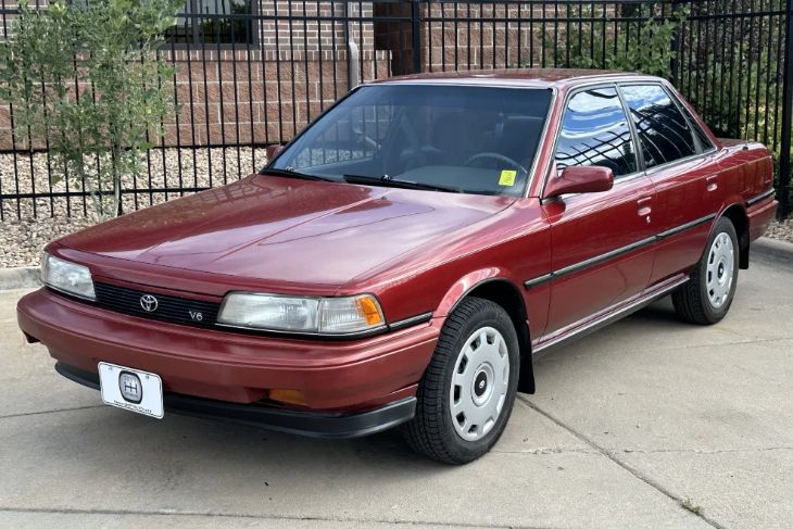 1990s Toyota Camry engine bay and mechanical components