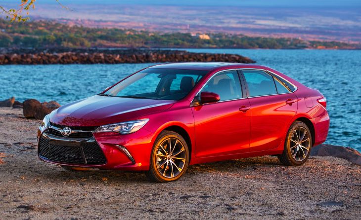 2015 Toyota Camry exterior view driving on highway