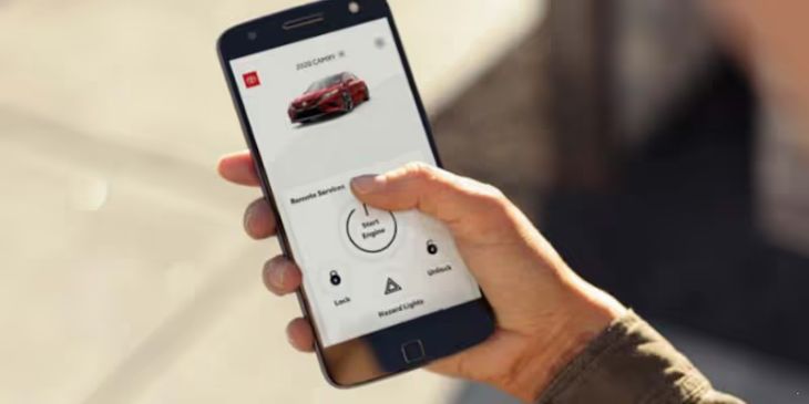 Toyota Camry remote start activated via key fob transmitter