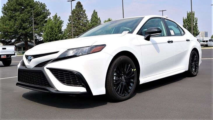 2022 Toyota Camry SE Nightshade AWD performance sedan on the road
