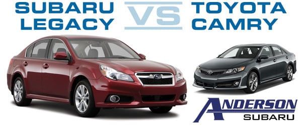 Subaru Legacy vs Toyota Camry AWD Sedan Comparison