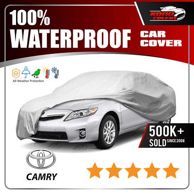 Toyota Camry outdoor car cover installation detail