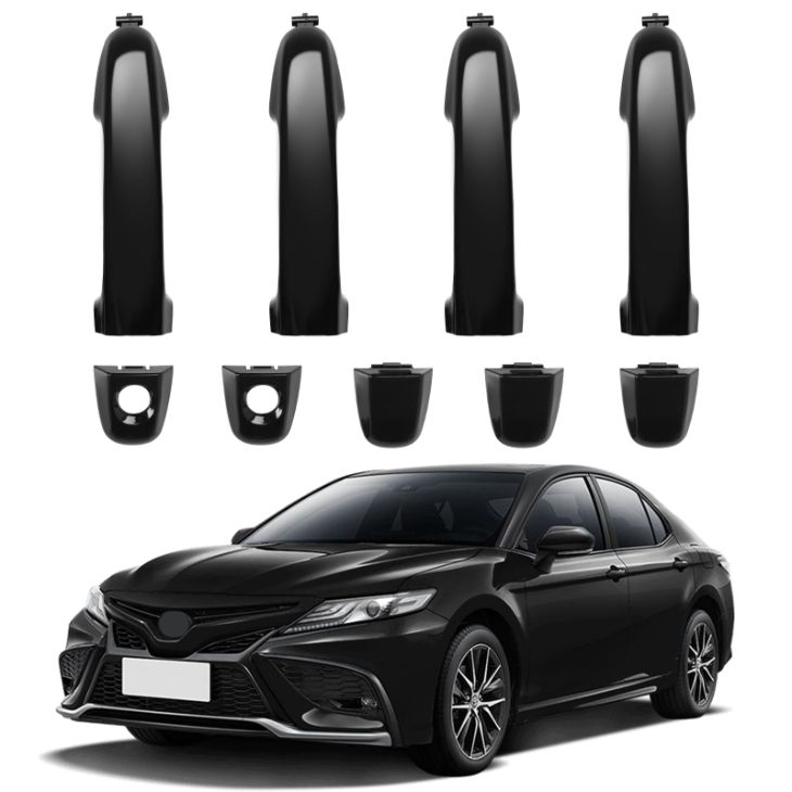 Inspecting driver door panel wiring and master switch assembly on Toyota Camry
