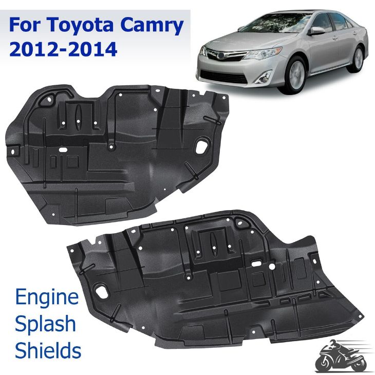 Underbody view of a Toyota Camry splash guard
