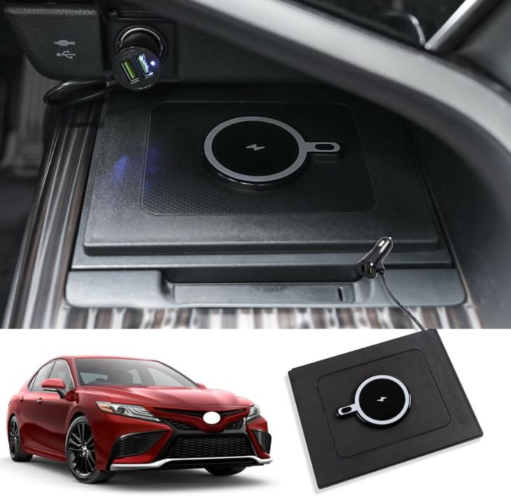 Toyota Camry wireless charger installation and tray assembly