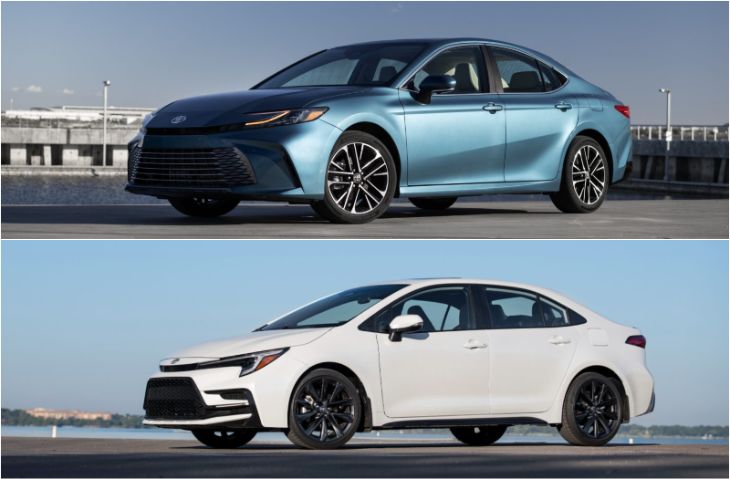 Toyota Corolla vs Toyota Camry side by side comparison