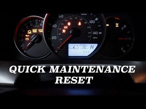 Resetting maintenance light on Toyota RAV4 display